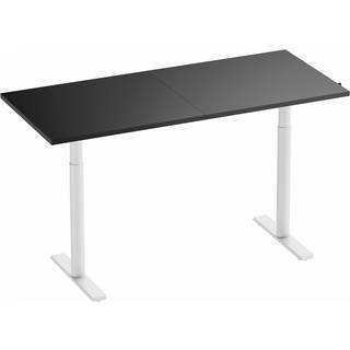MaxMount Hæve Sænkebord Elektrisk Skrivebord 1600x700mm Håndsving - Hvid/Sort
