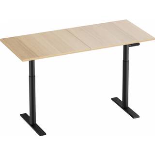 MaxMount Premium Hæve Sænkebord Elektrisk Skrivebord 1600x700mm - Sort/Egetræ
