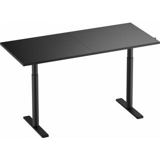 MaxMount Hæve Sænkebord Elektrisk Skrivebord 1600x700mm Håndsving - Sort