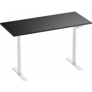 MaxMount Premium Hæve Sænkebord Elektrisk Skrivebord 1600x700mm - Hvid/Sort