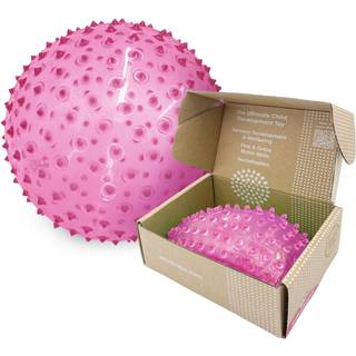 Edushape den originale sensoriske bold til baby - 7 """" Gennemsigtig lyserød farve babybold, der hjælper