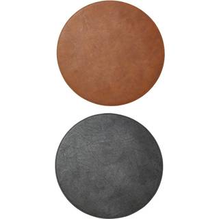 Da'core Dækkeserviet vendbar cognac/sort Ø38 cm