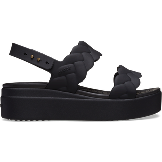 Crocs women Brooklyn Woven Low Sandals Black / Black 34