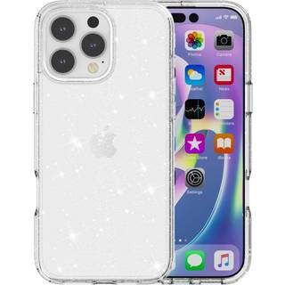 EIDERWOOD iPhone 16 Pro Max Hybrid Plastik Bagside Cover - Hvid Glitter