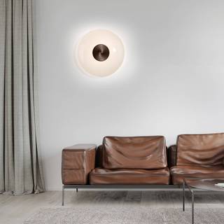 PURE LED væglampe Vitrum, dæmpbar, Brun/rust, Stue/spisestue, Glas, Moderne