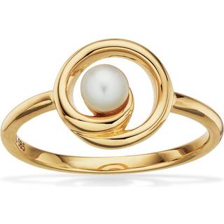 14 Karat Guld Ring fra Scrouples med Ferskvandsperle