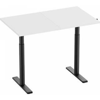 MaxMount Hæve Sænkebord Elektrisk Skrivebord 1200x700mm Håndsving - Sort/Hvid