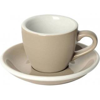 Loveramics Egg - Espressokop med underkop 80 ml Taupe Beige