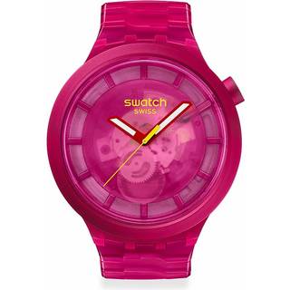 Swatch PINK JOY Pink Dial Pink Bio-Sourced Material Strap Unisex Watch SB05P102