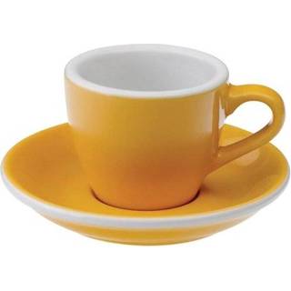 Loveramics Egg - Espressokop med underkop 80 ml - Gul