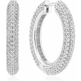 Carrara Grande Creoler, White Zirkon