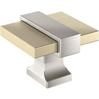Amerock Overton 1-3/8 tommer (35 mm) Længde Golden Champagne/Satin Nickel Cabinet Knob BP36680BBZG10