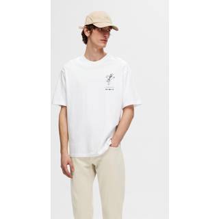 SLHLOOSEALP PRINT SS O-NECK TEE