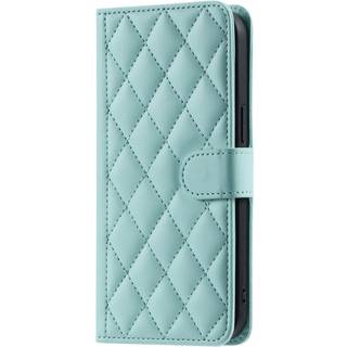 EIDERWOOD iPhone 16 Pro Max Læder Flip Cover m. Pung & Strop - Rhombus - Turkis