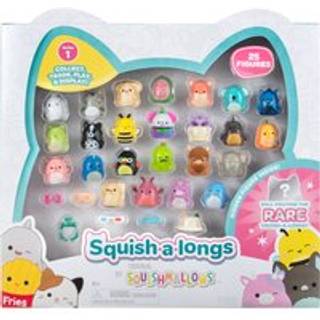 Squish-a-longs 25-pak Serie 1: 25 Mini-Squish med 5 tilbehør, ring og samlerguide til indsamling, bytte og leg