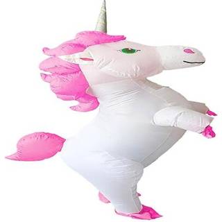White Unicorn Inpolatable Adult Costume | Standard
