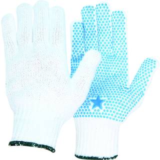 ICM Strikpolyester handske m/dotter str 10 12 par (6018290)