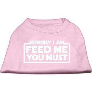 Hungry I am Screen Print skjorte Lys Pink XXL