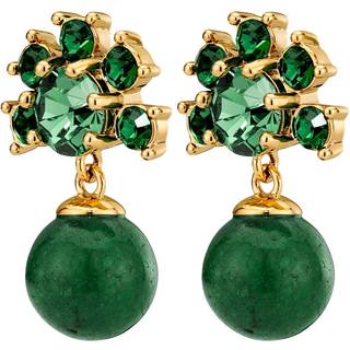 DYRBERG/KERN VERONICA ØRERING 450110 (Gold, Green, ONESIZE)