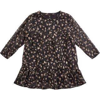 Petit By Sofie Schnoor Kjole Black Flower - Str. 1y 80cm