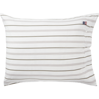 Lexington Striped Cotton Poplin pudebetræk 50x60 cm White