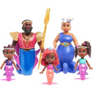Bare spil Disney Junior Ariel Royal Family 6-Piece Color-Change Mermaid Figure Set Kids Toys for Alder 3 Up