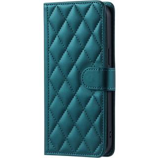 EIDERWOOD iPhone 16 Pro Max Læder Flip Cover m. Pung & Strop - Rhombus - Grøn