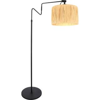 Linstrom gulvlampe, metal, græs, sort, beige