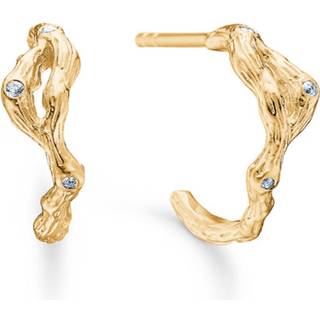 Studio Z - Tangled forgyldte sølv creoler med zirkonia sten - 8217804