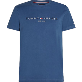 Tommy Hilfiger Logo Slim Fit T Shirt Blue