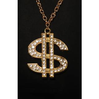 Hip Hop Goldkette mit Dollarzeichen