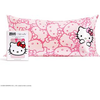 Kitsch X Hello Kitty Satin Pillowcase med lynl?s til h?r bl?dere end silkepude sager King Cooling Pillow Covers Machine Washable Wrinkle-Free Sat