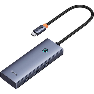 Baseus 5-in-1 Hub UltraJoy Series USB-C to HDMI4K@30Hz+3xUSB 3.0+1xPD (grey) USB hub - USB 3.0 - 5 ports - Grå