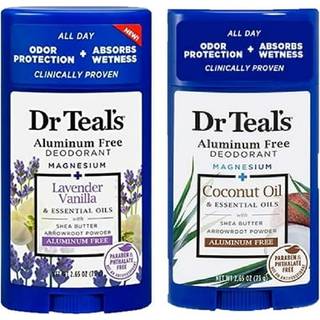 Dr. Teals Deodorant Variety Gift Set (2 Pack 2.65oz Ea.) - Vanilla Lavendel & Coconut Oil - Essential Oils Shea Butter & Magnesium Hjælp med at a