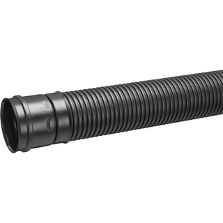 Uponor IQ regnvandsrør 160mm, DN150, fuldslidset, sort PP SN8, 6 mtr. med muffe