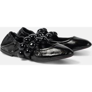 AlaÃ¯a Sphere patent leather Mary Jane flats - black - EU 37