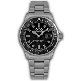Out of Order Casanova Ultra Brushed Quartz Black Dial Steel Strap Men's Watch OOO.001-27.NE.GR.SS