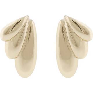 Snö Of Sweden Dakota Wide Small Drop Earring Plain Gold