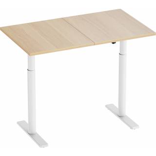 MaxMount Hæve Sænkebord Elektrisk Skrivebord 1200x700mm - Hvid/Egetræ