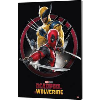 Marvel Wooden Wall Art Deadpool & Wolverine 01 Action 35 x 50 cm