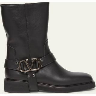 Valentino Garavani VLogo Signature leather biker boots - black - EU 37