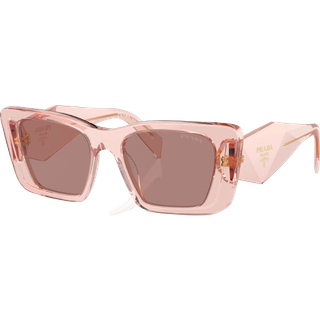 Prada Kvinde PR 08YS 19Q10D Solbriller Acetat Rosa Brun Sommerfugl Normal
