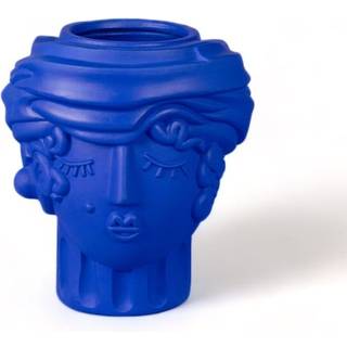 Seletti Michele De Lucchi - 'Magna Graecia, Woman' terracotta vase, cobalt blue in Cobalt blue TERRACOTTA
