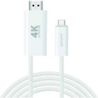 4Smarts USB-C til HDMI-kabel med PD, 2m - Hvid
