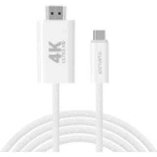 4Smarts USB-C til HDMI-kabel 2 m - Hvid