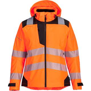 PW3 Hi-Vis regnjakke til kvinder - Orange/Sort (Størrelse: XS)