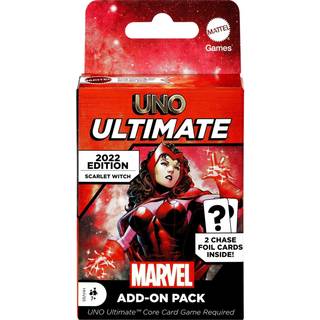 Mattel Games Uno Ultimate Marvel Card Game Add-On Pack med Scarlet Witch Karakterd?k & 2 Collectible File Cards Gave til samlere og b?rn i aldere