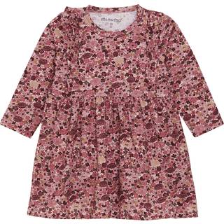 Minymo AOP Kjole Dusty Rose 80 cm  Lyserød  80 cm  kvinde