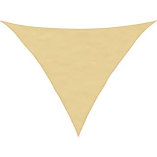 solsejl 5x5x6 m 100 % polyesterstof sandfarvet