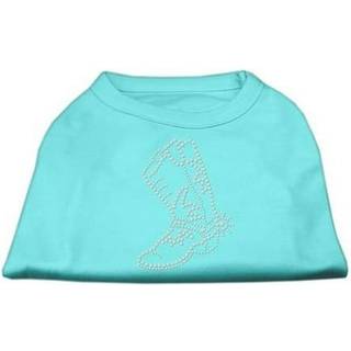 Rhinestone Boot Shirts Aqua XS